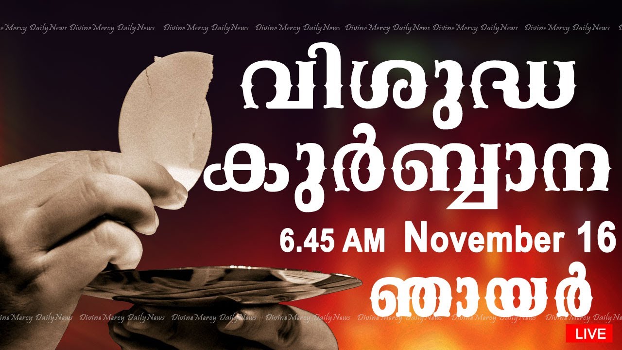 Holy Mass I Malayalam Mass I November 16 I Sunday I Qurbana I 6.45 AM