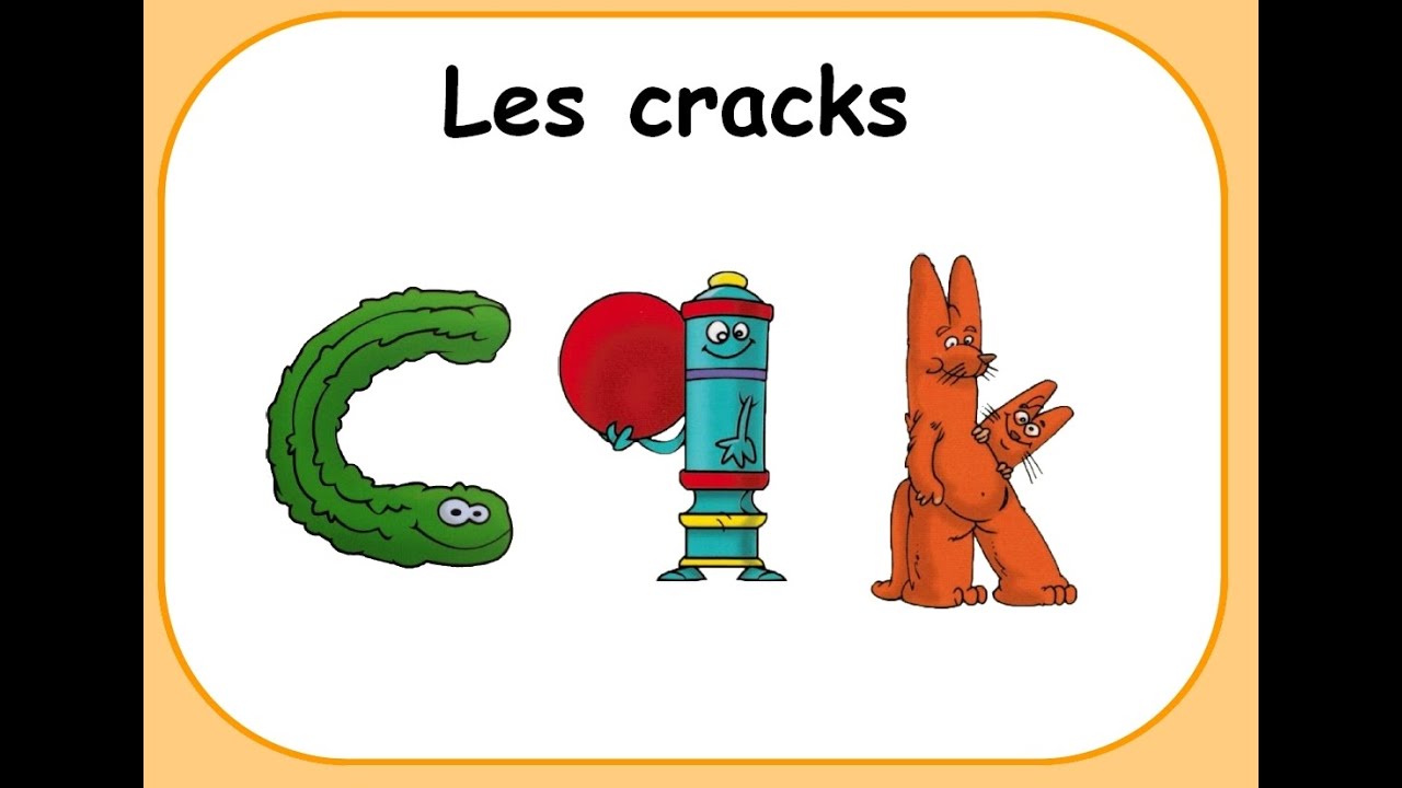 Leçon 22 Les cracks (le cornichon, le kangourou et la quille) (les sons c k q alphas Borel Maisonny)
