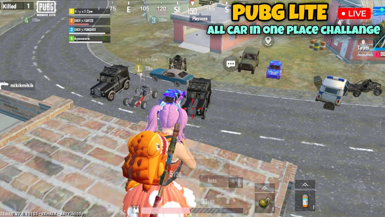 PUBG LITE LIVE | ALL CAR IN ONE PLACE CHALLENGE 😱 INTENSE SOLO VS SQUAD GAMEPLAY