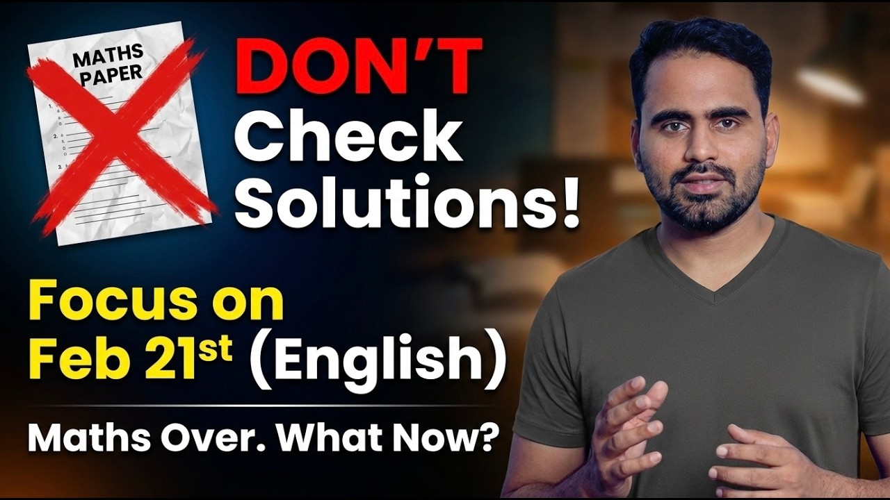 STOP Watching Maths Solutions! ❌ Do THIS for Class 10 English 2026