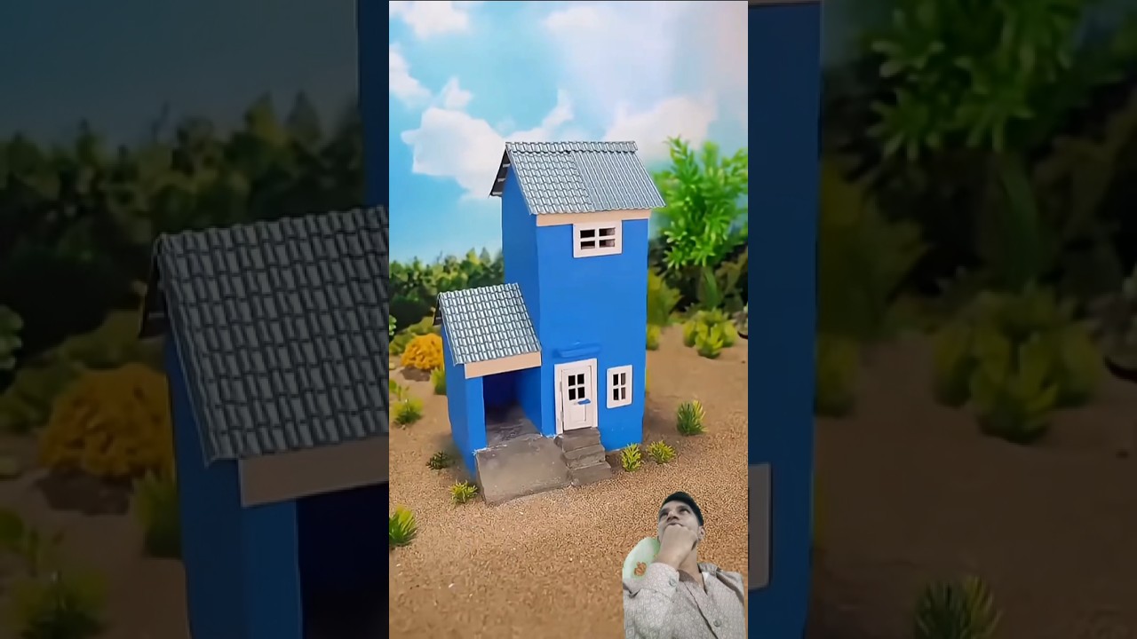 MINI BRICKS HOUSE 🏠 #minihousemodel #vfuho #modelhome #miniature