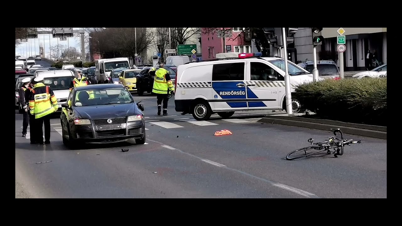Kerékpáros ütötték el zebrán Győrben. 2026 02. 13. 