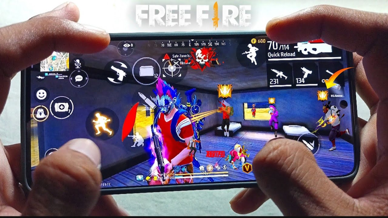 HANDCAM⚡SOLO VS SQUAD POCO X6 PRO FREE FIRE GAMEPLAY