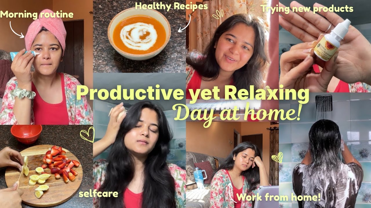 My work from home life🏡 |Selfcare, work & Recipes🍝🍓
