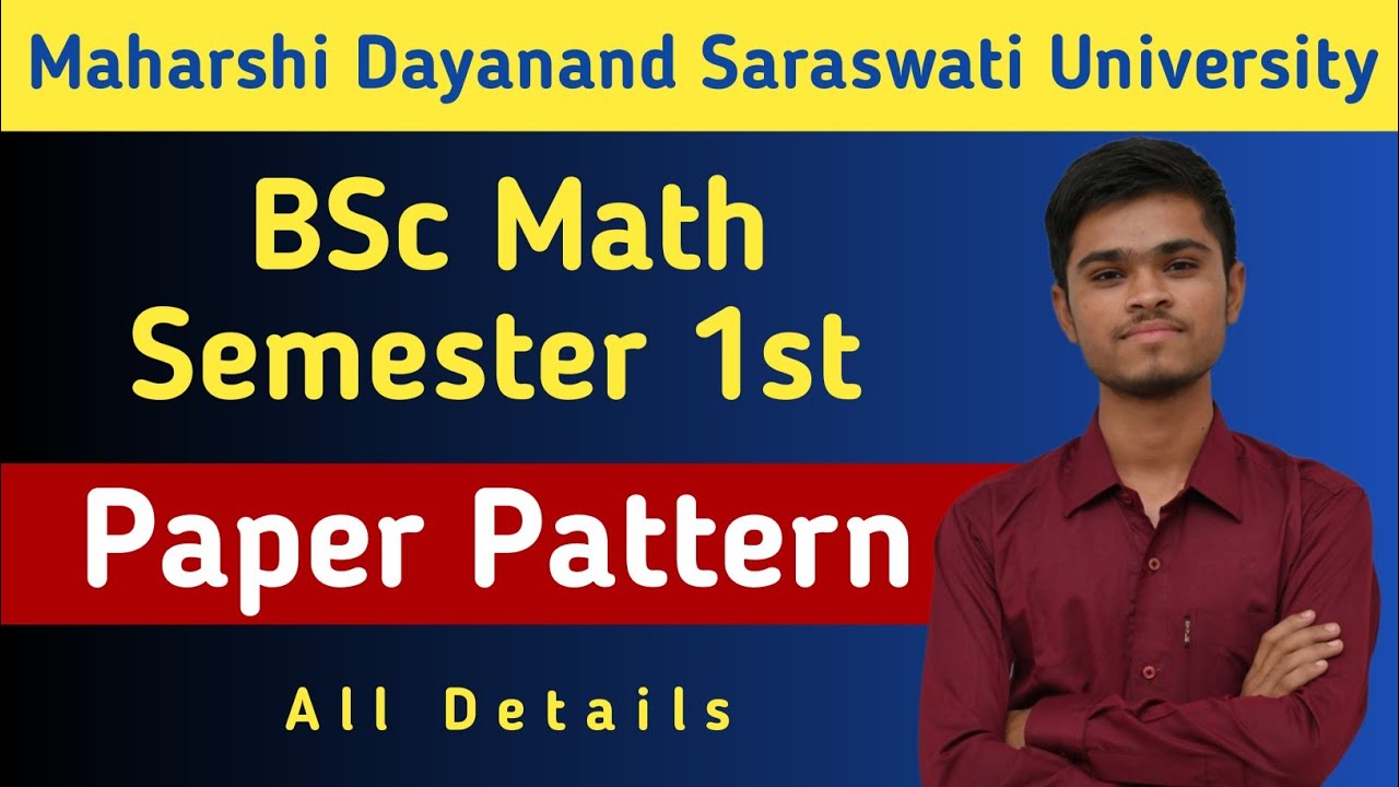 MDSU BSc Maths 1st Semester Paper Pattern 