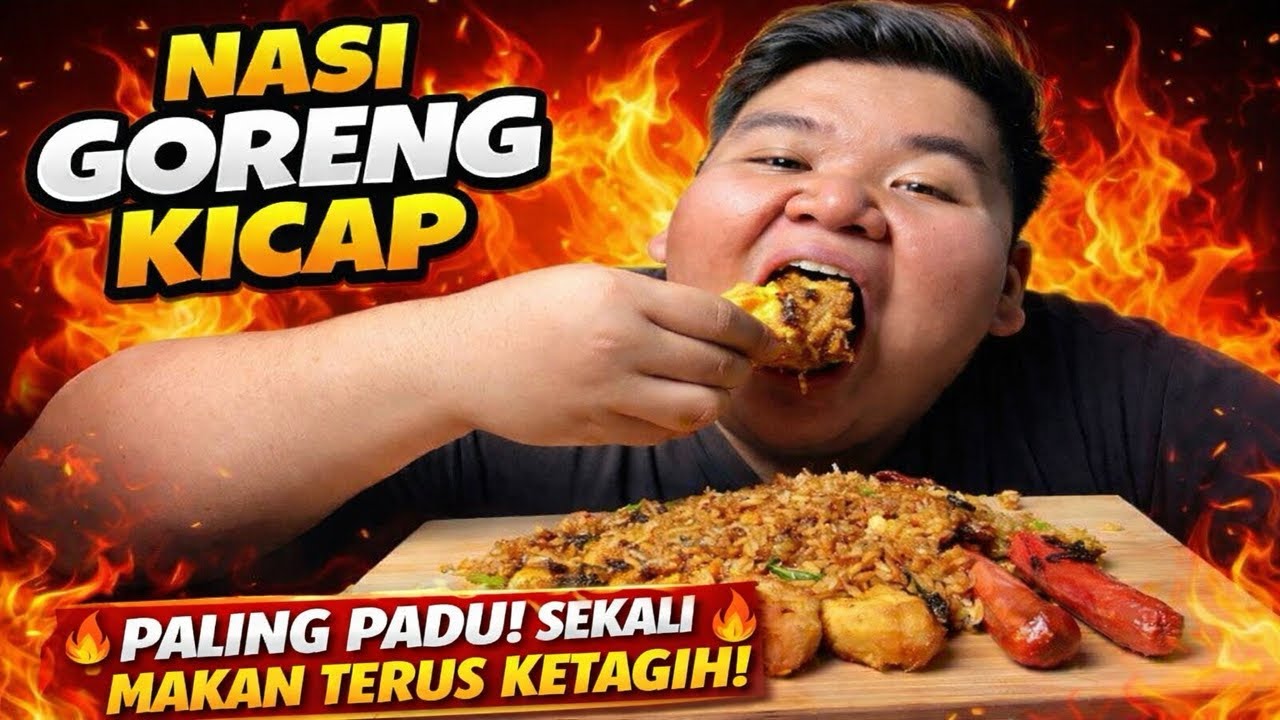 🔥 Mukbang Nasi Goreng Kicap Paling Padu! Sekali Makan Pasti Tambah Lagi 