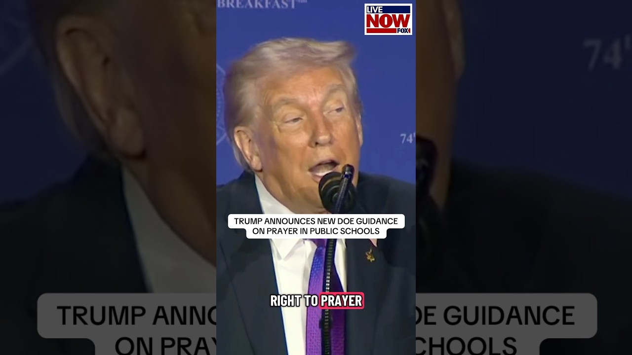 President Trump announces new DoE guidance protecting the right to prayer in public schools. #news