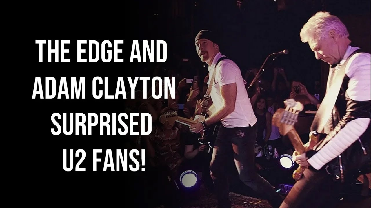 THE EDGE and ADAM surprised at U2 FANS COVER SHOW
