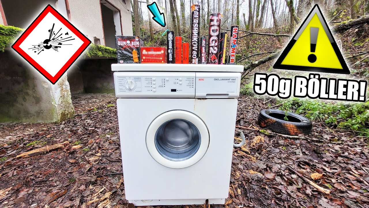 Wie viele BÖLLER ÜBERLEBT eine WASCHMASCHINE? - Experiment (Reupload)