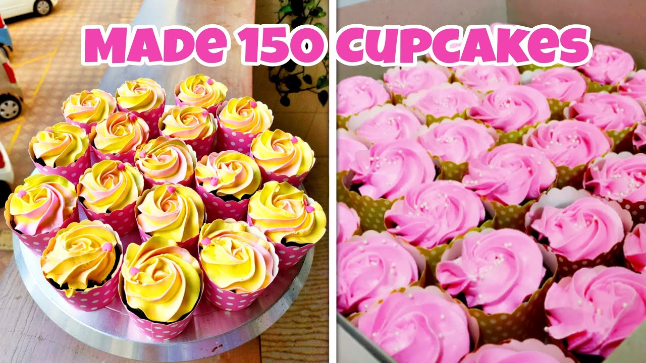 Made 150 Cupcakes | Easy Cupcake Recipe | Chocolate Cupcakes