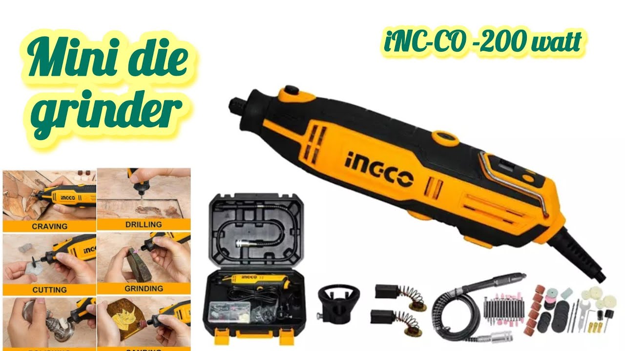 Mini Die Grinder 200 Watt INGCO with LCD Display MG2008 Unboxing and Test Video ||Best useful gadge