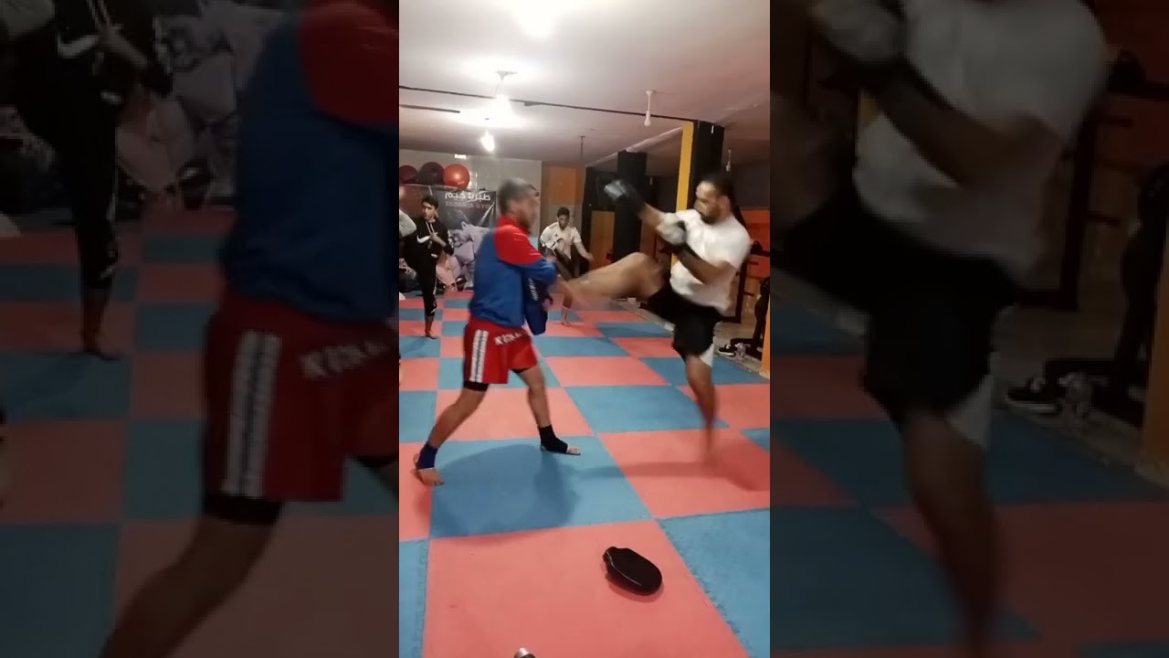 حصه تدريبية رياضة الكيك بوكسينغ 🥊