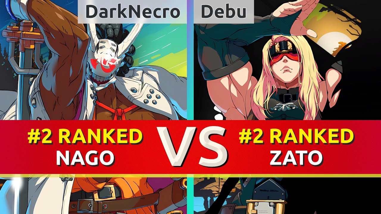 GGST ▰ DarkNecro (#2 Ranked Nagoriyuki) vs Debu (#2 Ranked Zato). High Level Gameplay