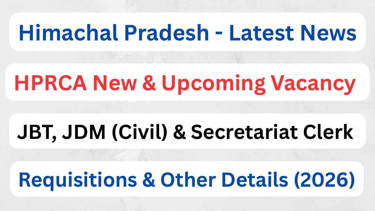 HPRCA New & Upcoming Vacancy Update - March 2026 || Let&rsquo;s Study ||