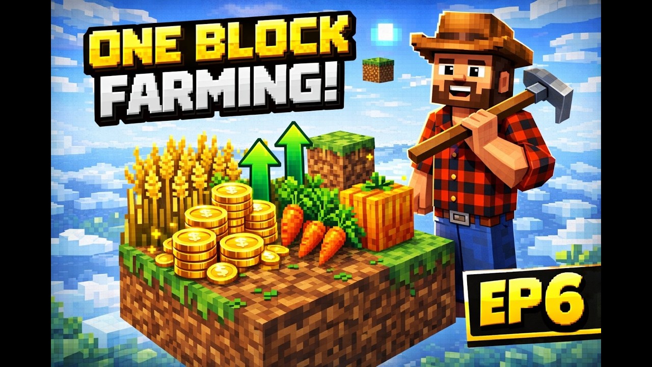 Minecraft One Block Series – I Finally Start Farming! 🌾 EP6Include “Minecraft One Block” + main