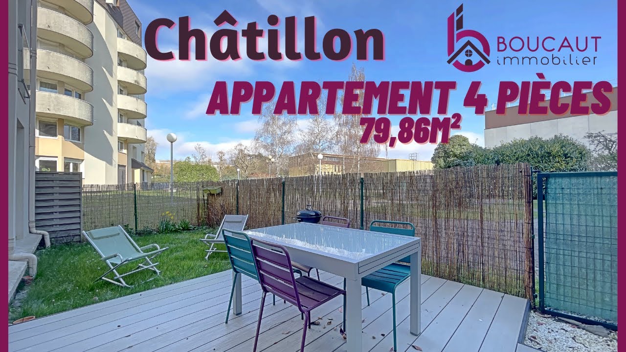 Achat Appartement 4 pièces avec terrasse/jardin,  Châtillon  - 79,86 m²