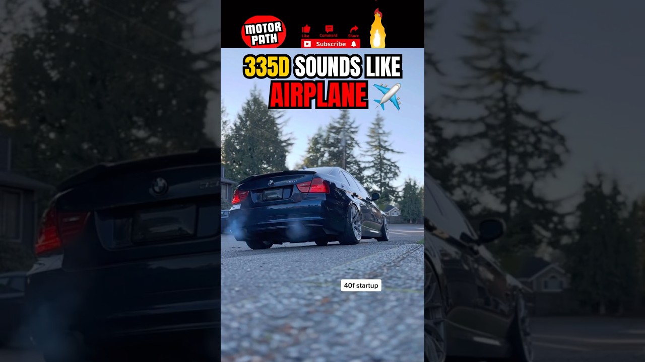 MODIFIED 335D STRAIGHT PIPE COLD START - DEEP EXHAUST SOUND #335d #m57 #e90 #e9x #twinturbo #shorts