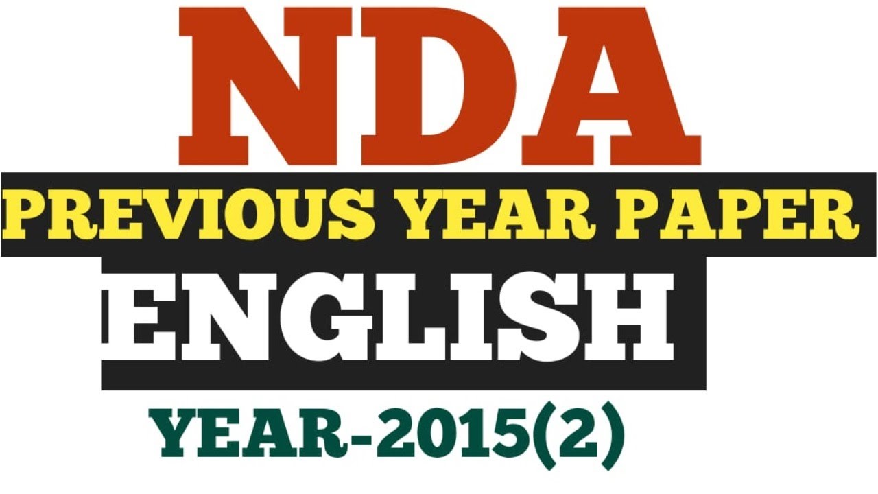 2015 (II) NDA English Previous Year Paper | NDA Exam 2020 | NDA Maths Jugad Se