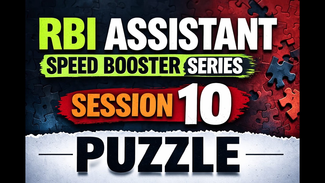 RBI ASSISTANT SPEED BOOSTER SERIES SESSION 10