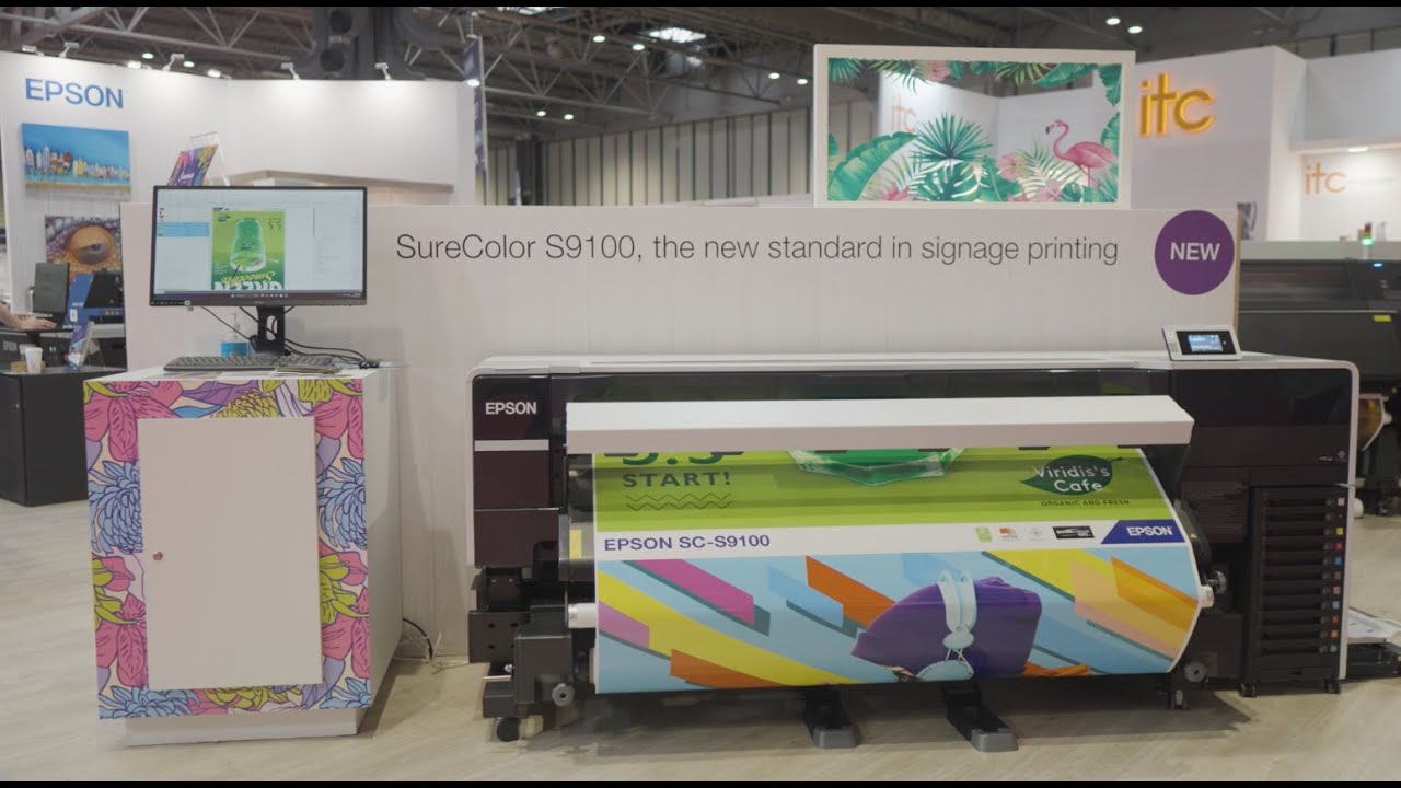 In action: the new Epson S9100 signage printer @ Sign & Digital Ireland!