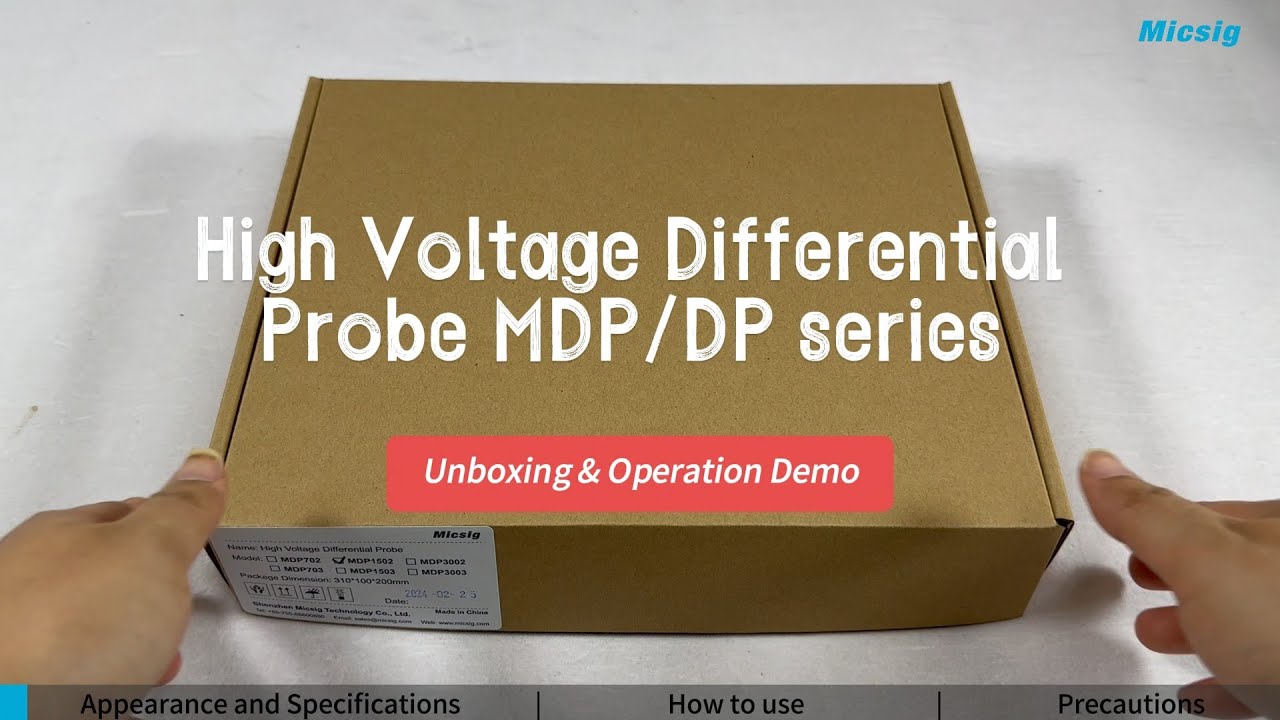 Micsig High Voltage Differential Probe Unboxing & Operation Demo