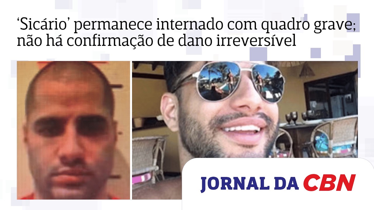 ‘Sicário’ permanece internado com quadro grave; não há confirmação de dano irreversível