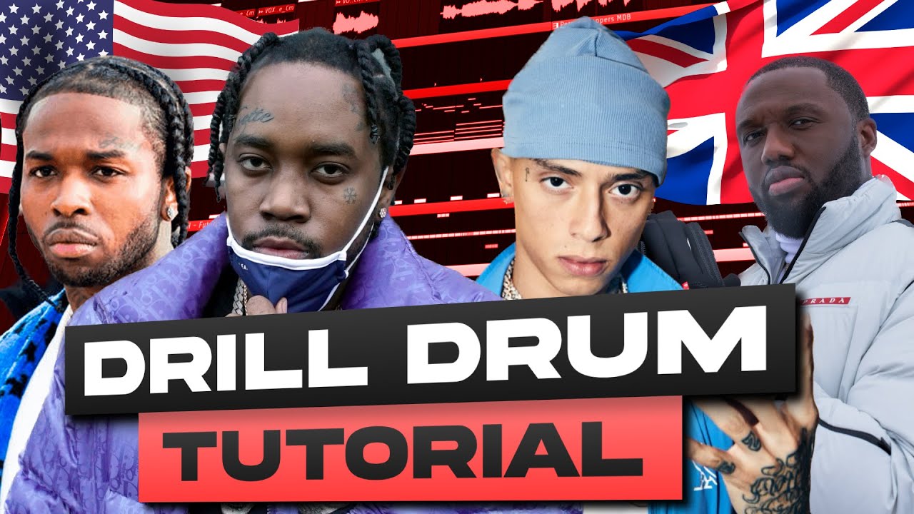 *FREE KIT* DRILL DRUM PATTERNS TUTORIAL (NY/UK Drill, 808 Slides, Samples) FL Studio 21