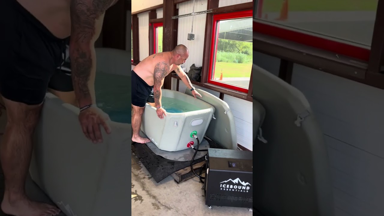 Firefighter Cold Plunge Recovery | Icebound Essentials Endurance Tub in the Firehouse