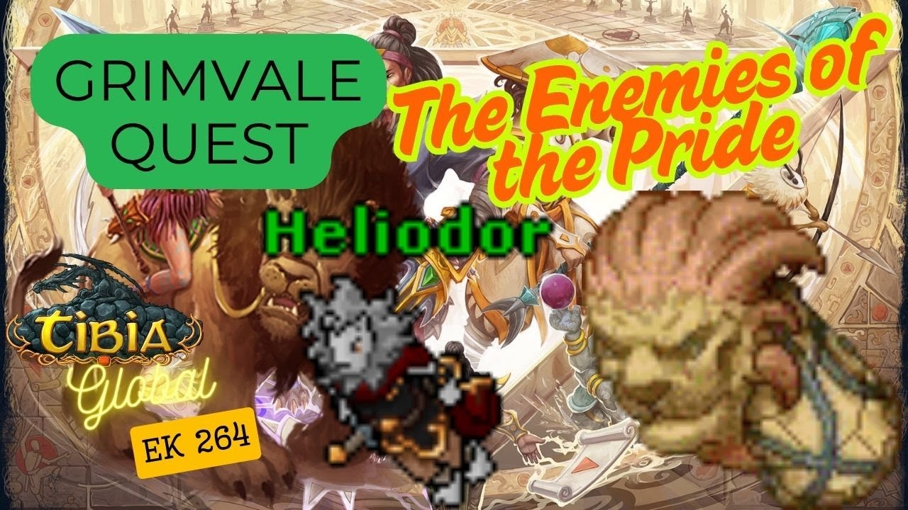 🔴TIBIA LIVE GRIMVALE QUEST The Enemies of the Pride EK 264 COLLABRA GLOBAL