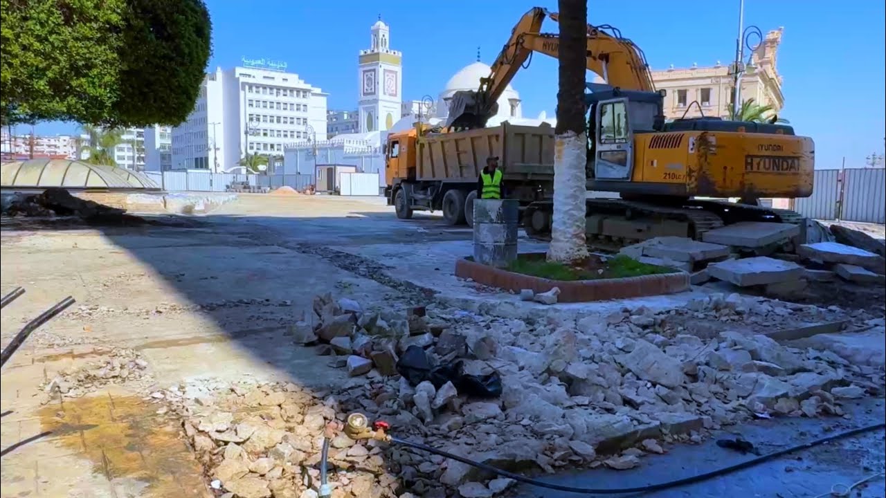 تواصل أشغال تهيئة ساحة الشهداء بلدية القصبة الجزائر العاصمة