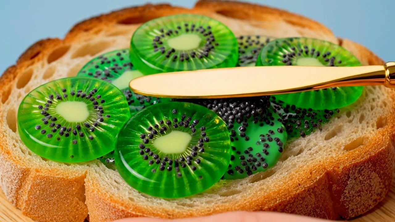 Most Satisfying Fruit Candy Melting on Bread | 4K Cinematic AI Art