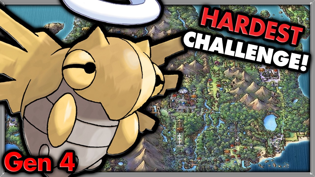 HARDEST CHALLENGE IN YEARS! - Can I Beat Pokemon Platinum with ONLY Shedinja? 🔴 Pokemon Challenges
