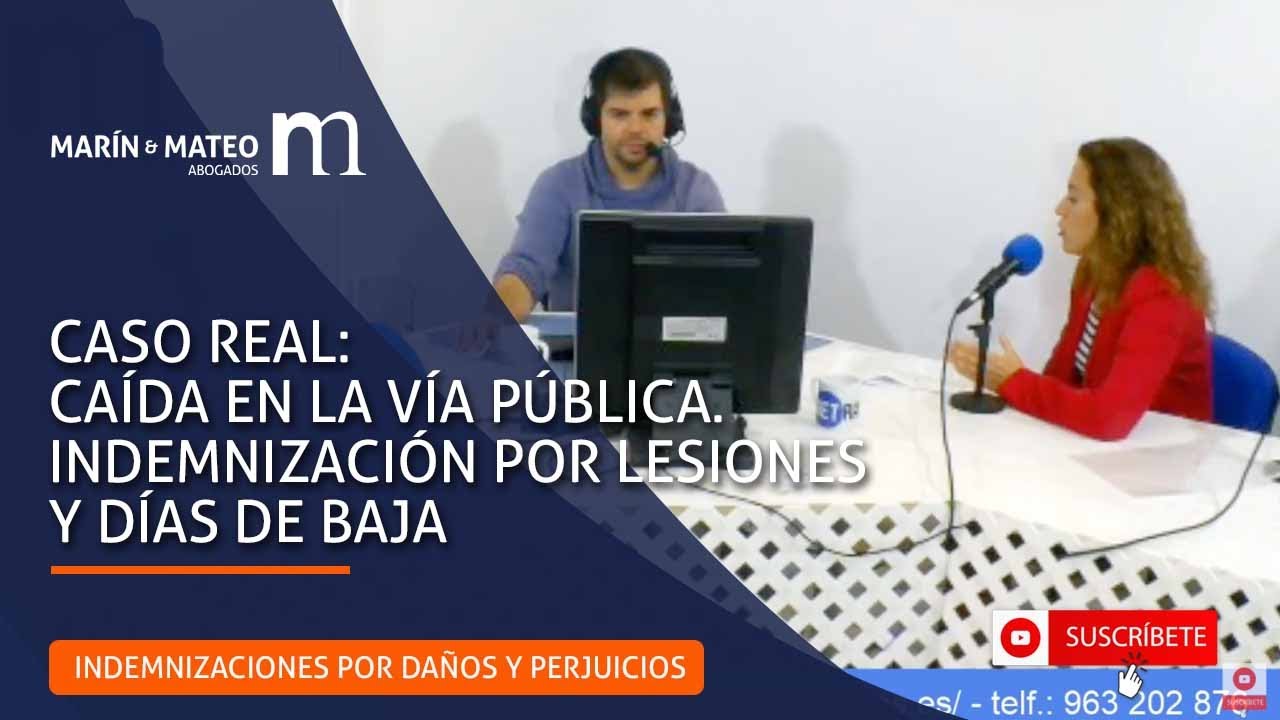 Caso real: caída en la vía pública. Indemnización por lesiones y días de baja