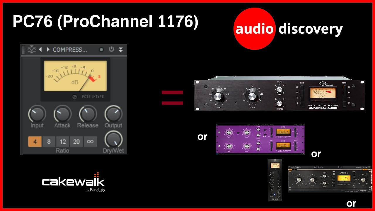 Cakewalk by Bandlab: Know your Compressors - PC76 vs Paid 1176 Emulations