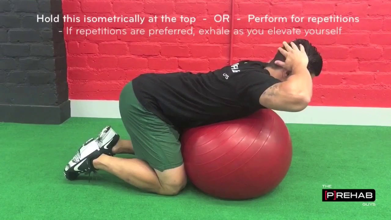 Improve your thoracic spine extension with a Swiss ball