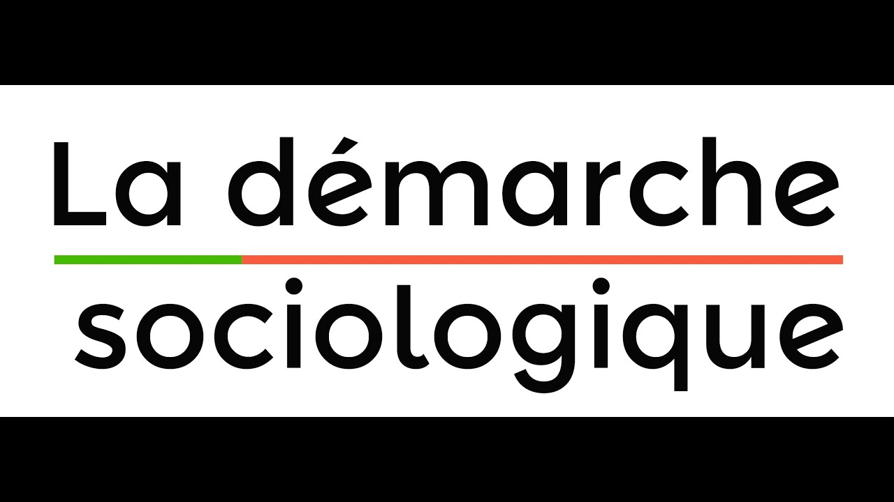 La démarche sociologique