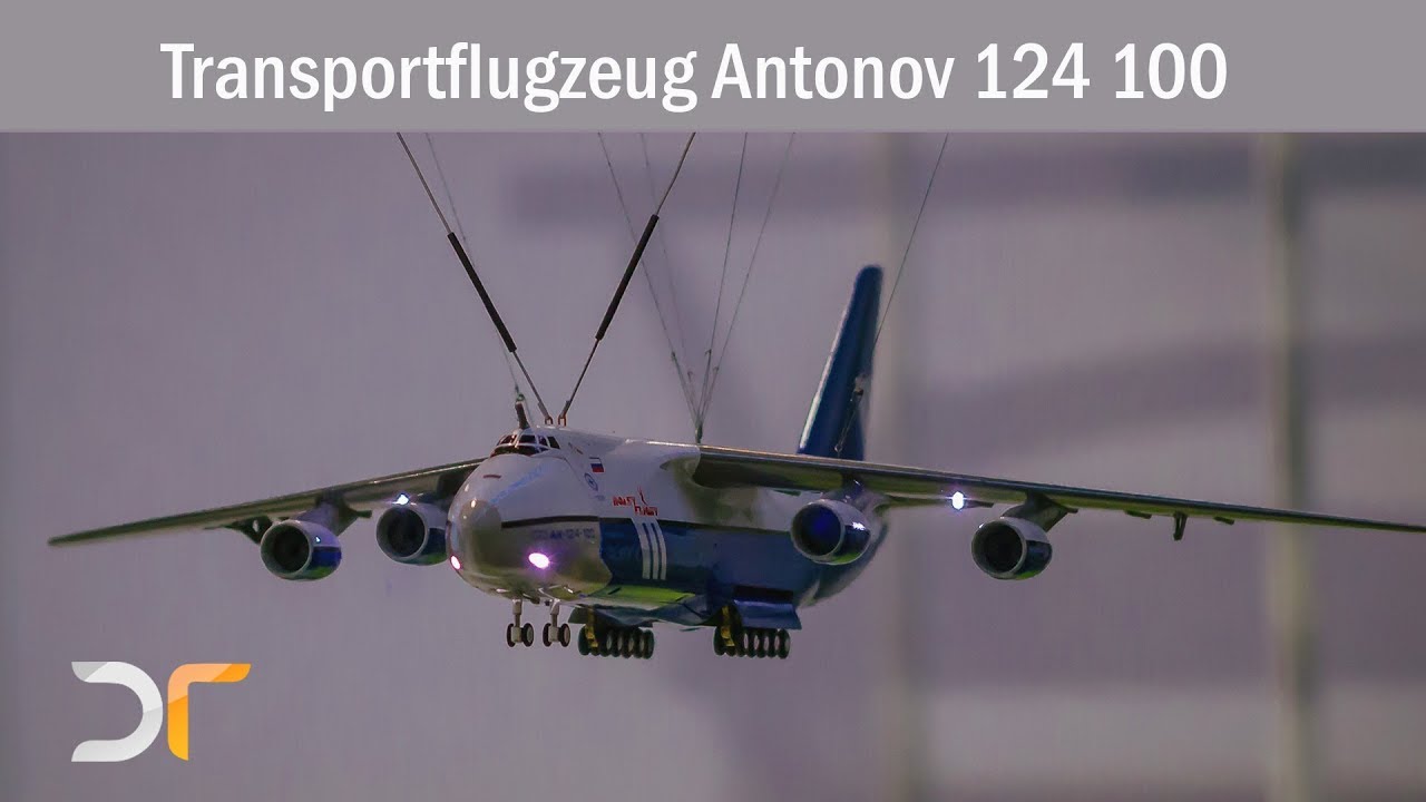 Транспортный самолет Ан-124 100 полностью работоспособен в масштабе 1:144