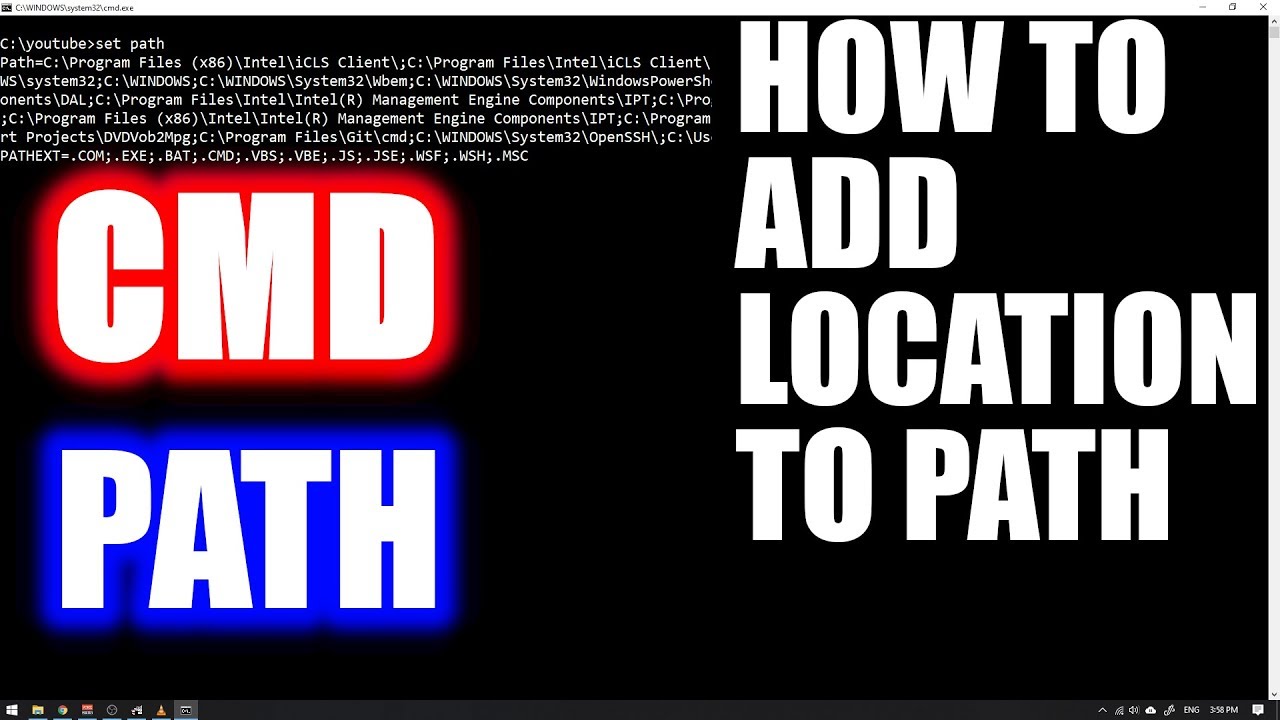 HOW TO ADD PROGRAM TO PATH IN CMD