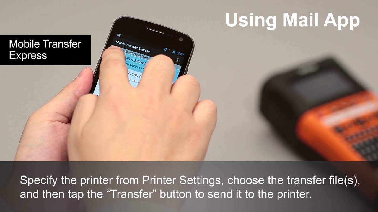 PT-E550W Data Transfer