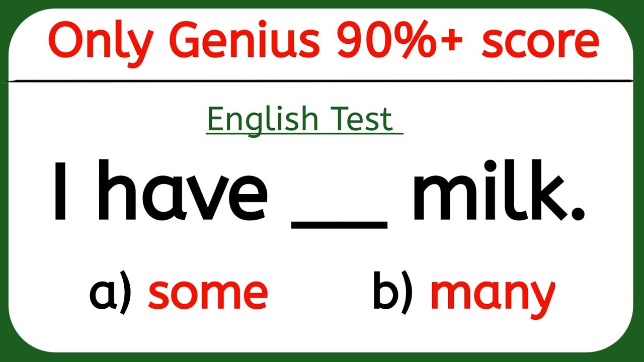 English Grammar PRACTICE Set 🧠 If you score over 80%, Your English is excellent 👌