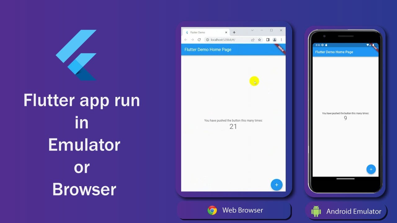 How to run flutter app in Emulator / Browser | Morethan Fix