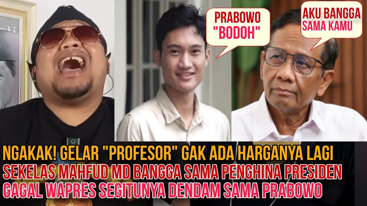 NGAKAK! SEKELAS MAHFUD MD BANGGA SAMA PENGHINA PRABOWO 