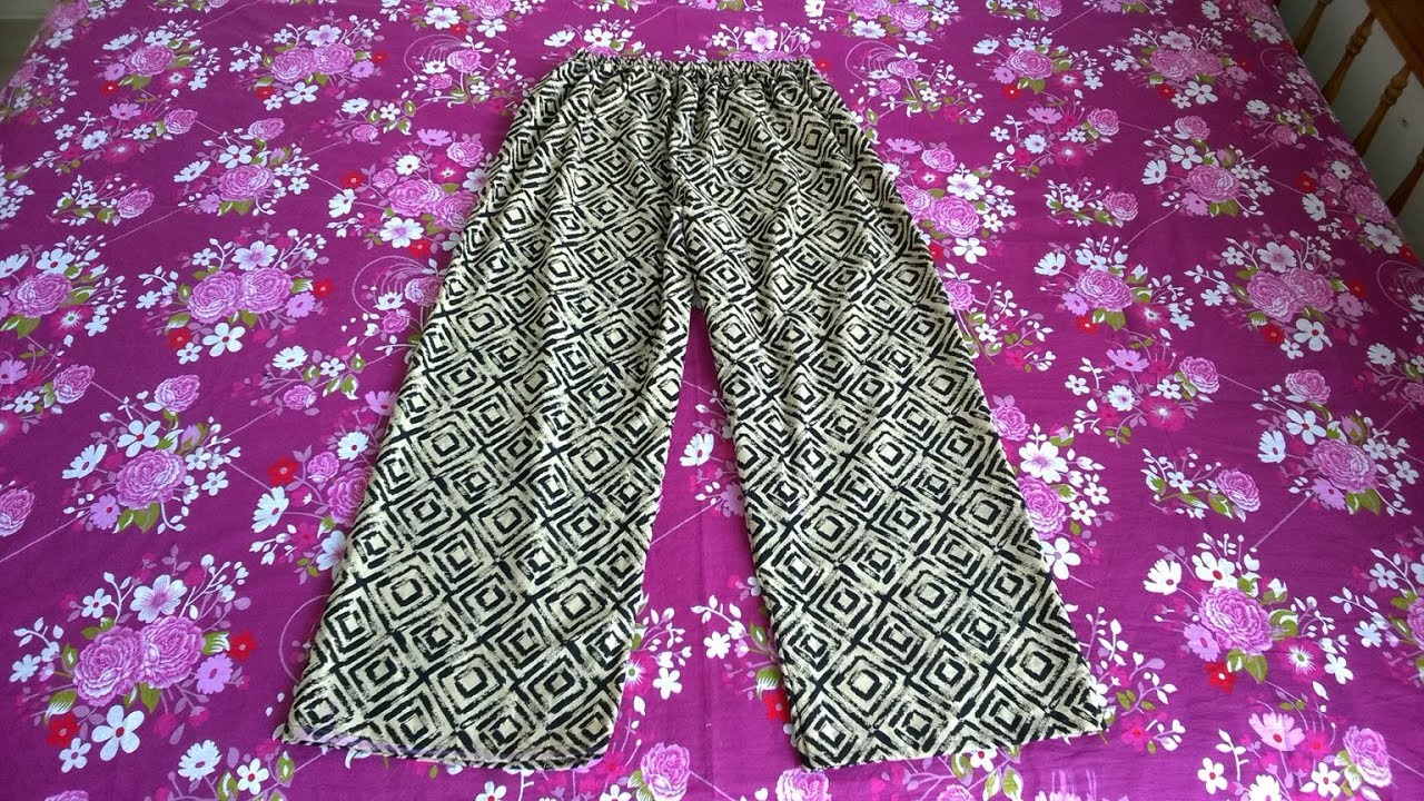 Palazzo pant cutting and stitching very easy method   full video