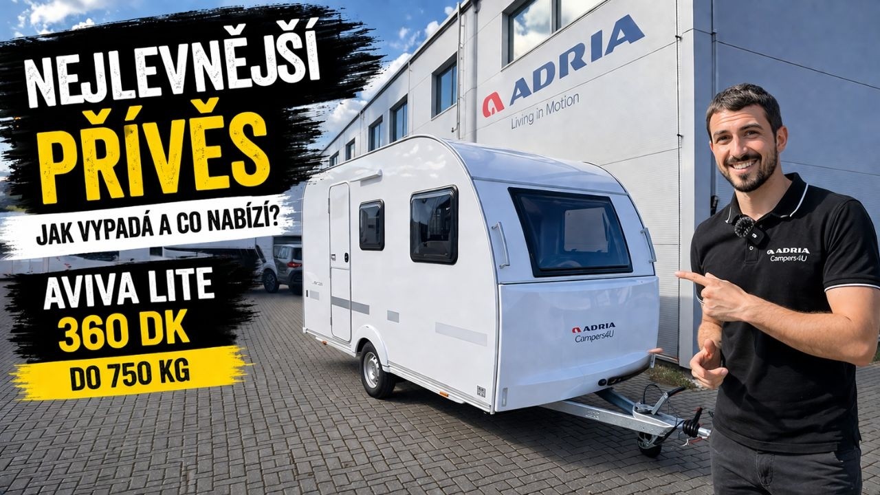 🛻 Adria Aviva Light 360DK &ndash; ultralehk&yacute; karavan do 750 kg