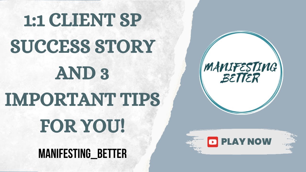 1:1 CLIENT SP SUCCESS STORY and tips for you!