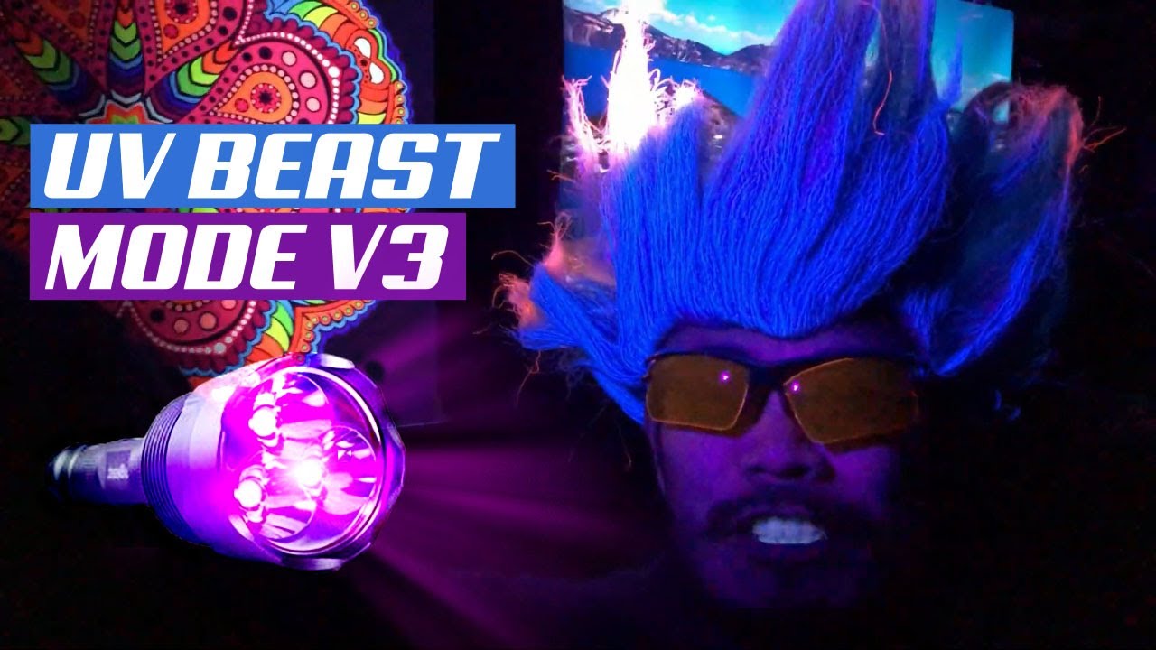 UV BEAST V3 385nm UV Flash Light Review - BRIGHT!