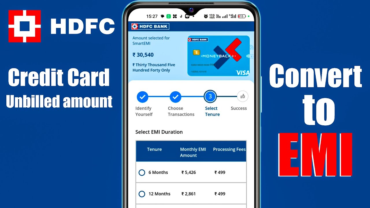 HDFC Bank Credit Card Smart EMI, 2024,  hdfc bank credit card outstanding amount convert to emi?