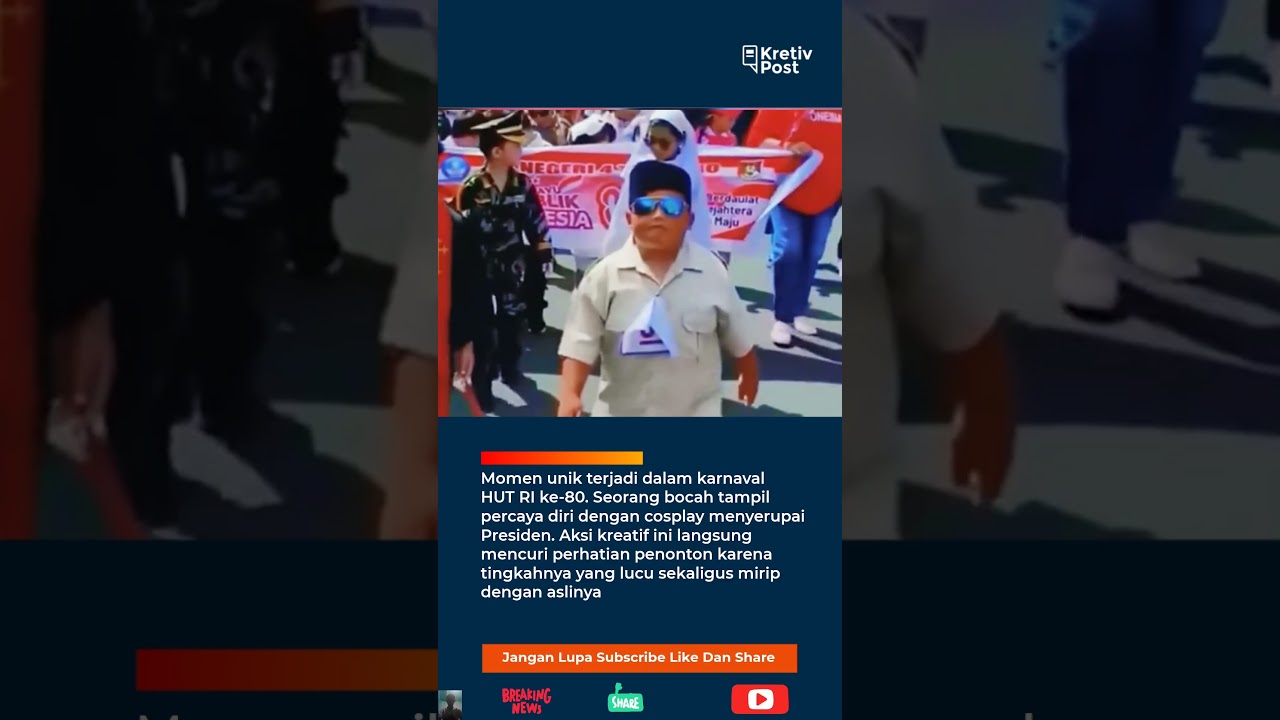 Berani Tampil Jadi Presiden, Bocah Ini Jadi Bintang Karnaval HUT RI ke-80 #shortsviral #shorts