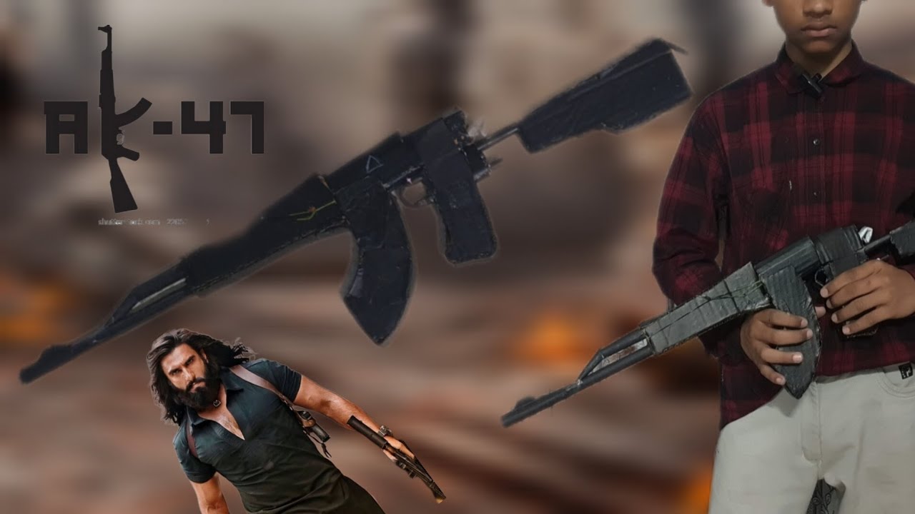 How I made AK 47 (Black) ☠️ out of cardboard and paper | How to make | VIRAT CREATES 