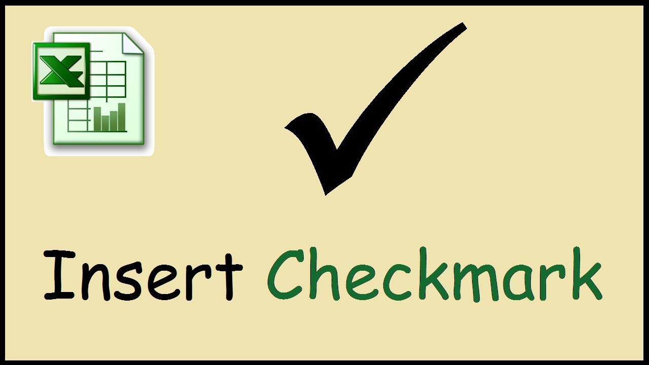 How to type checkmark symbol in Excel